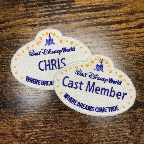 Custom Disney Cast Member Tag Embroidered Patch Etsy
