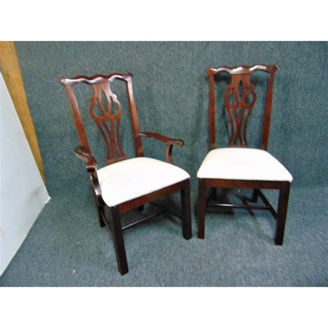 Thomasville Chippendale Cherry Dining Chair 4 Side Chairs Only Chairish