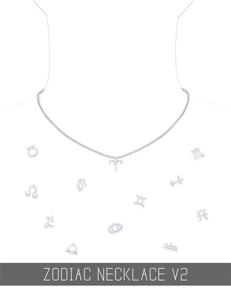 Zodiac Necklace V2 From Simpliciaty • Sims 4 Downloads