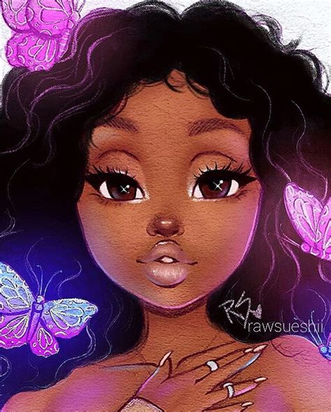 image may contain 1 person black love art black girl cartoon girls cartoon art christina