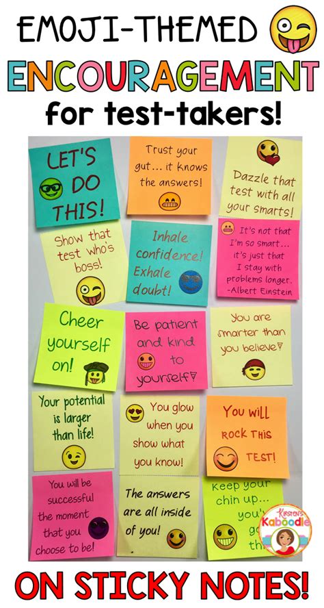 Testing Motivation Notes For Students State Testing Encouragement