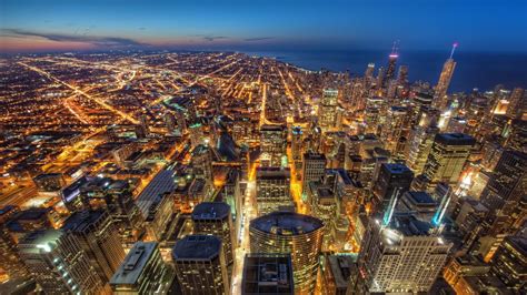City Chicago Night Wallpaper Hd City 4k Wallpapers Images Photos