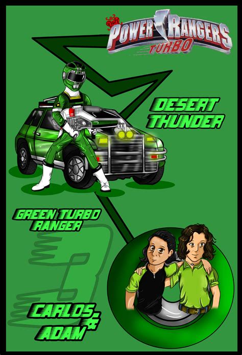 Green Turbo Ranger Adam And Carlos By Dk Darkkitty On Deviantart