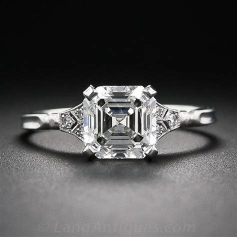 200 Asscher Cut Diamond Engagement Ring