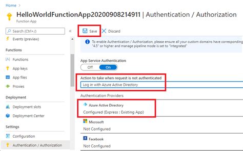 Configure Azure Active Directoryaad Login On Your Function App With