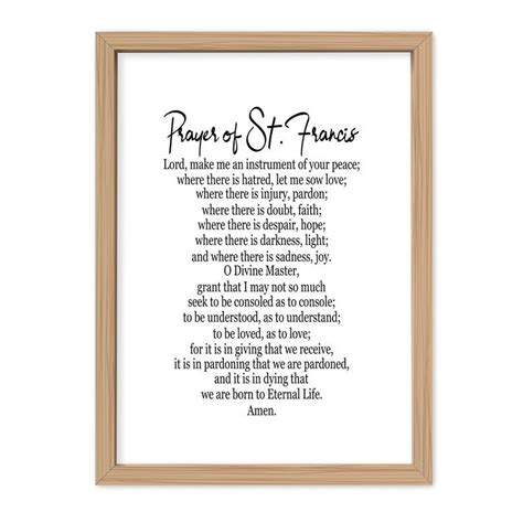 Prayer Of Saint Francis Of Assisi Printablest Francis Etsy Artofit