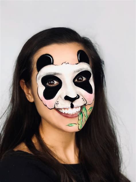 Panda Face Paint Panda Face Painting Girl Face Painting Face Painting