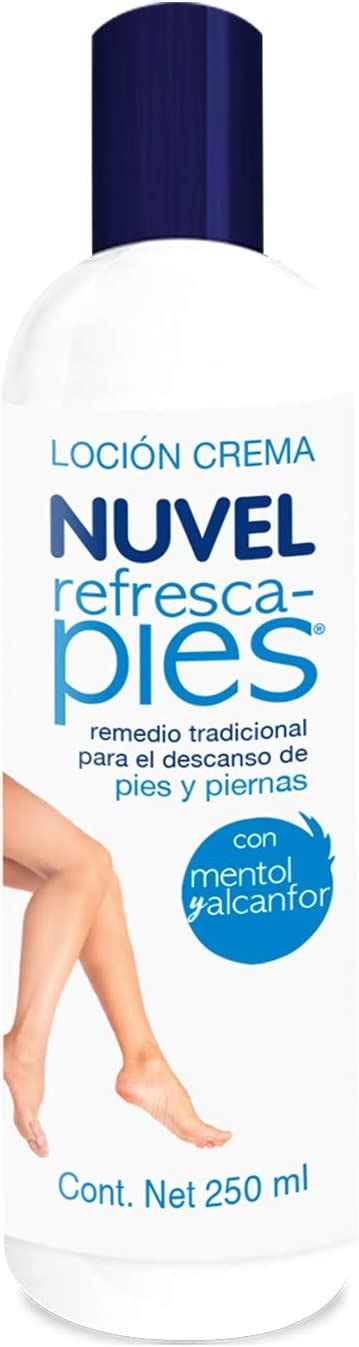 Nuvel Crema Refresca Pies Remedio Para Piernas Y Pies Cansados Relajante Con Mentol Y Alcanfor