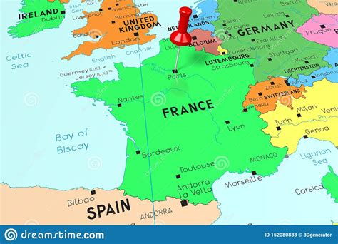 Map Of The City Of Paris France Cartoon Vector