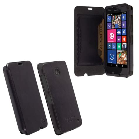 Krusell ΘΗΚΗ Nokia Lumia 630635 Leather Flipcover Kiruna Black
