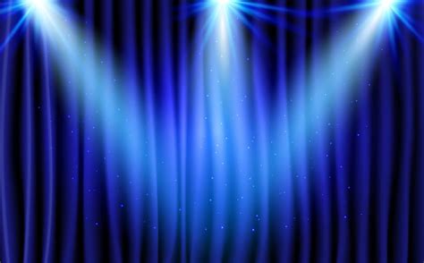 Blue Curtain Theater Scene Stage Background Abstract Backdrop With