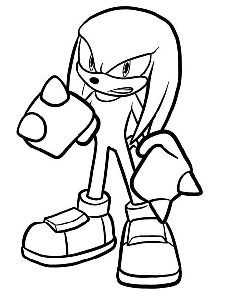 Here are some free printable sonic the hedgehog coloring pages. Easy Knuckles The Echidna Coloring Page - Free Printable ...