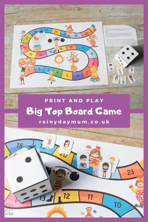 Printable Circus Board Game For Preschoolers And You To Play