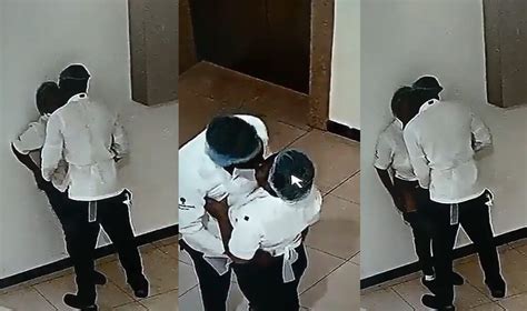 two restaurant cookers were captured on cctv camera making out [watch video]