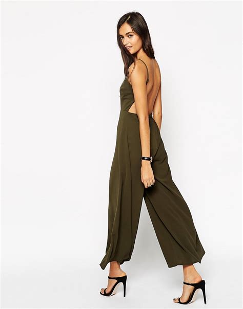 Asos Asos Jumpsuit With Open Back And Wide Leg At Asos