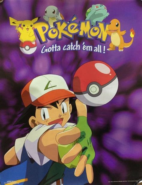 pokemon gotta catch them all cast original poster ebay