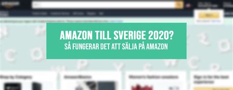 Handla elektronik, datorer, kläder, skor, leksaker, böcker, dvd:er. Amazon är nu lanserat i Sverige! Så fungerar det att sälja ...