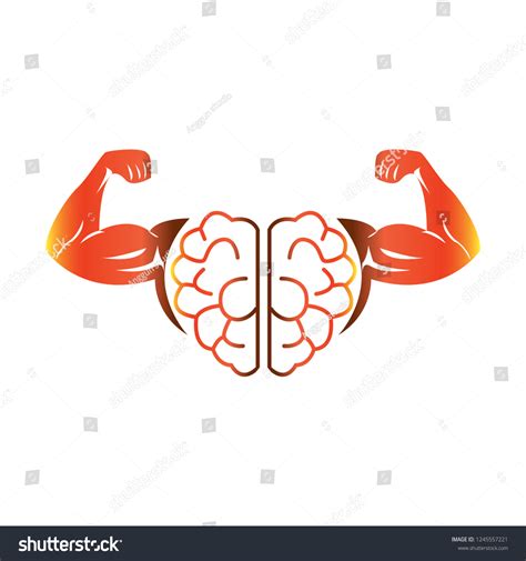 Strong Brain Icon Stock Vector Royalty Free 1245557221 Shutterstock