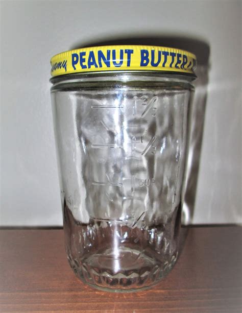 Vintage Velvet Peanut Butter Glass Advertising Jar With Lid Etsy