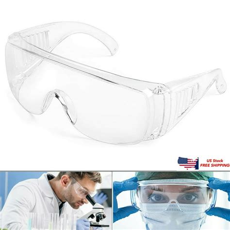 safety goggles over glasses lab work eye protective eyewear clean lens