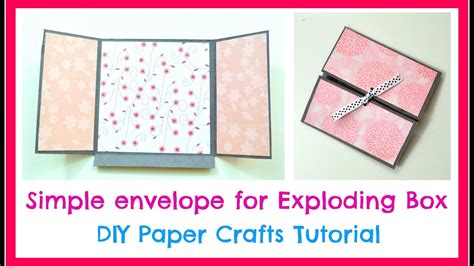 Diy Paper Crafts How To Make A Simple Envelope For Exploding Box