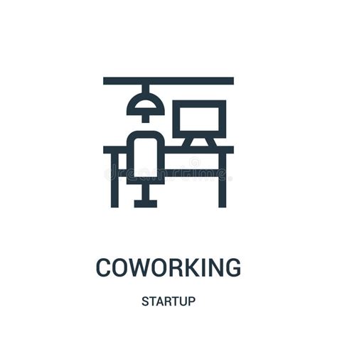 Coworking Icon Vector From Startup Collection Thin Line Coworking