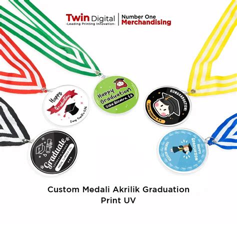 Medali Wisuda Akrilik Custom Medali Graduation Print Uv Terbaik