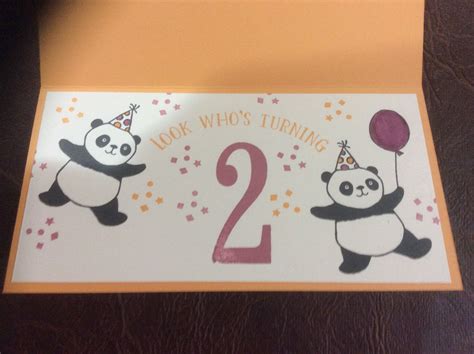 Party Pandas Number Of Years Panda Card Kids Birthday Cards Kids Cards