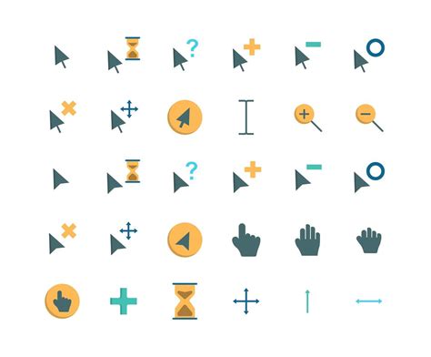 Cursor Flat Icon Set 1338751 Vector Art At Vecteezy