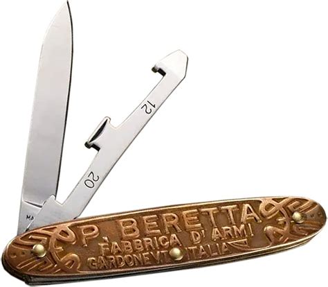 Beretta Pb Copper Sharp Hunting Folding Pocket Knife With 2