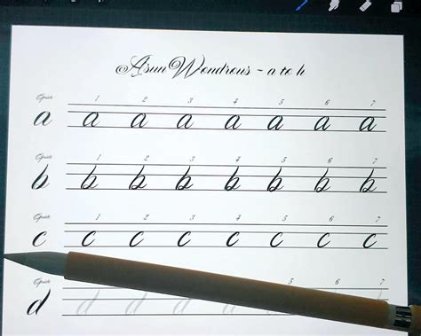 Copperplate Calligraphy Alphabet Practice Sheet Pdf Etsy