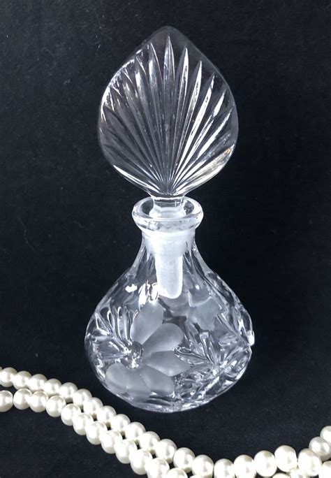 A Fabulous Vintage Pressed Glass Art Deco Style Perfume Bottle Etsy Uk Vintage Pressed Glass