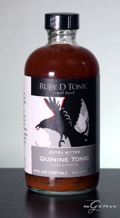 Ruby D Extra Bitter Quinine Tonic Review And Rating The Gin Is In
