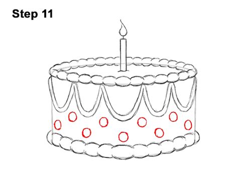 How To Draw A Birthday Cake Video Step By Step Pictures