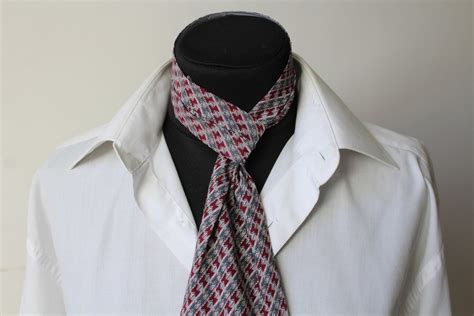 Ascot Cravat Vintage Tie Gray Ascot Unisex Scarf Mens Etsy