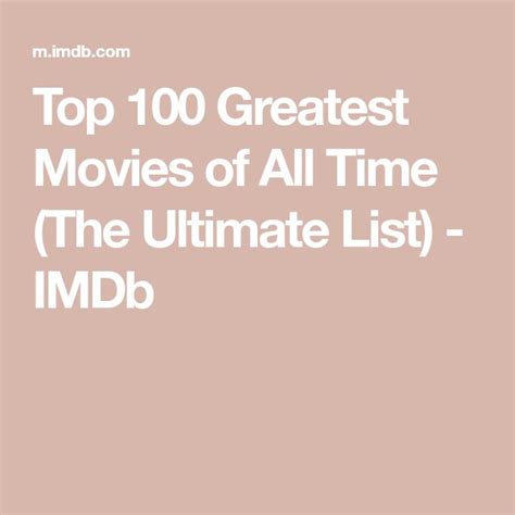 Here are ten of the best romantic movies to take in right now on netflix. Top 100 Greatest Movies of All Time (The Ultimate List ...