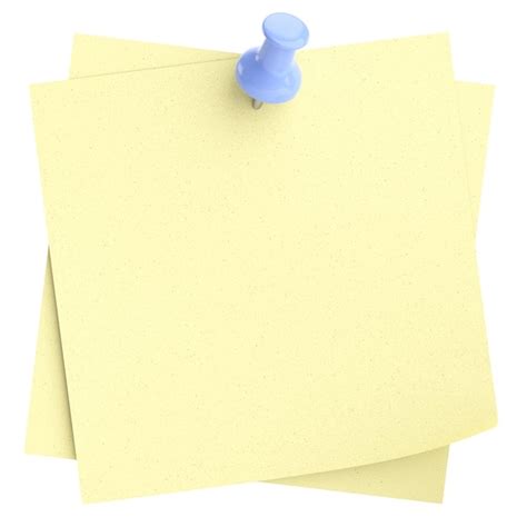 Premium Photo Note Paper With Push Pin 3d Illustration