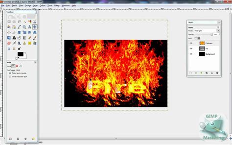 gimp how to create fire effect youtube