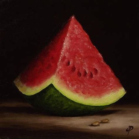 Daily Paintworks Large Watermelon Original Fine Art For Sale