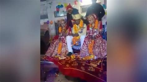 Madhya Pradesh 2 Sisters Marry Same Man At Wedding Ceremony India News
