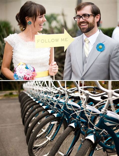 Real Wedding Rebecca Dereks Fun Bicycle Wedding Bicycle Wedding