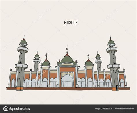 Muslim Mosque Drawing