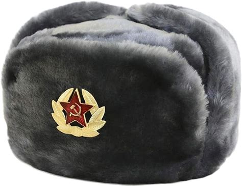 siberhat russian soviet army air force fur military winter ushanka hat gr size xl uk
