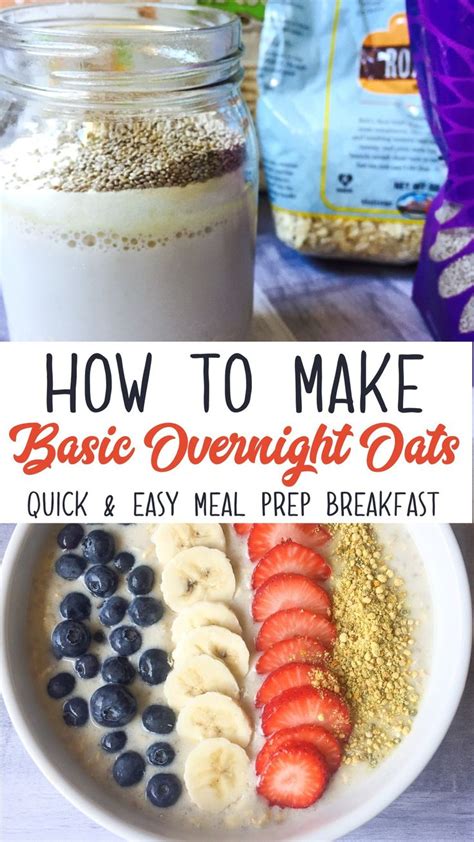 Overnight oats aren't just easy to meal prep—they are designed for it! A simple basic recipe for overnight oats in a jar! This is ...