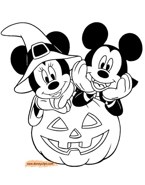 Mickey Mouse Pumpkin Coloring Page