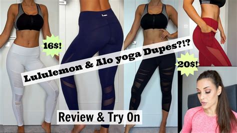 16 Lululemon And Alo Yoga Dupes Reviw And Try On Aliexpress Youtube