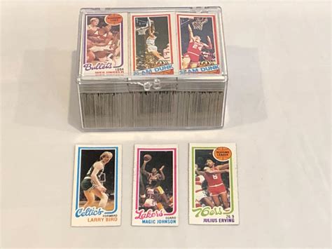 Lot 1980 81 Topps Basketball Complete Set Separated Bird Magic