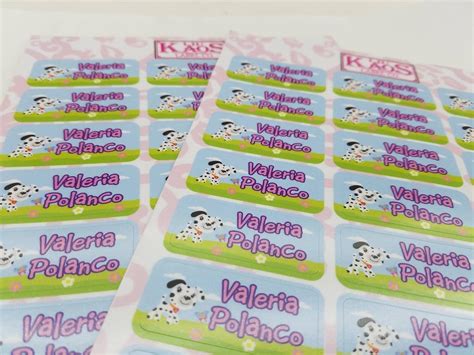 42 Personalized Waterproof Name Labels Stickers Tag Kids Baby Children