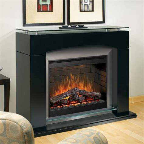 black fireplace mantel