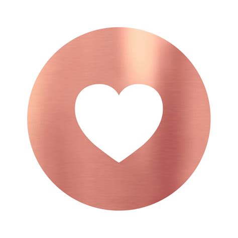 Metallic Heart Rose Gold (50 Qty) – Cristina Re Designs International png image
